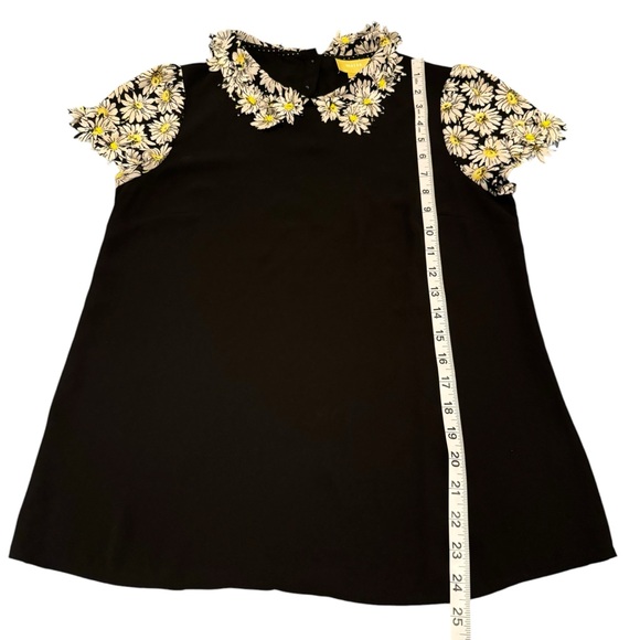 Anthropology Maeve Womens Black Daisy Top/Blouse Size 4 - Picture 7 of 11